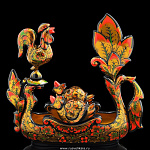 0022019 Хохлома Ковш "Петушок" (5580)