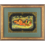 0050525/48*40см  Лаковая миниатюра Палех ПАННО "Тройка" Критов в П/У