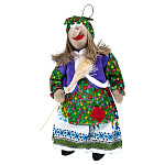 300799-Сувенир.Оберег для Дома БАБА ЯГА В ЛАПТЯХ (Яга-Ягинишна-бол)