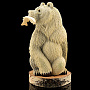 Скульптура из бивня мамонта и кости "Рыбачок", фотография 2. Интернет-магазин ЛАВКА ПОДАРКОВ