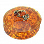 Круглая шкатулка из янтаря "Знак зодиака Козерог", фотография 3. Интернет-магазин ЛАВКА ПОДАРКОВ