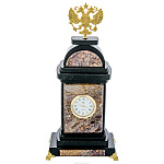 Часы из натурального камня "Герб РФ"