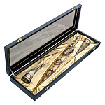 300861-Сувенирное Оружие Кинжал КУБАЧИ+2РОГА. ФР П/У