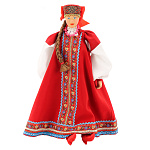 0016367 Кукла "Московской губернии в красном сарафане" (ручная работа)
