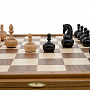 Игровой набор с шахматами из массива черного дуба 48х48 см, фотография 5. Интернет-магазин ЛАВКА ПОДАРКОВ