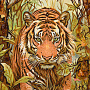 Картина янтарная "Тигр" 60х40 см, фотография 2. Интернет-магазин ЛАВКА ПОДАРКОВ