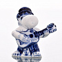 Скульптура "Муми с гитарой" Гжель, фотография 1. Интернет-магазин ЛАВКА ПОДАРКОВ