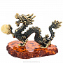 Статуэтка с янтарем "Китайский дракон с шаром", фотография 1. Интернет-магазин ЛАВКА ПОДАРКОВ