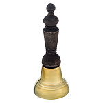 0069525 Бронза КОЛОКОЛЬЧИК с деревянной ручкой 12 см