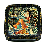 100287-11*11см Лаковая миниатюра Палех ШКАТУЛКА "Морозко" Камардина