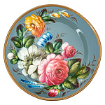 100589 Поднос с авторской росписью D=17см АА1868