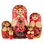 Матрешка "Вятка" 5 мест, фотография 4. Интернет-магазин ЛАВКА ПОДАРКОВ