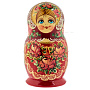 Матрешка "Цветы" 5 мест, фотография 2. Интернет-магазин ЛАВКА ПОДАРКОВ