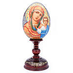 0017598/29см ЯЙЦО ПАСХАЛЬНОЕ с ликом Богоматери "Казанская" (дерево, роспись)