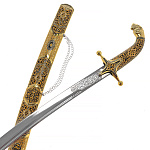 0072833 Оружие сувенирное ШАШКА "Есаул" металл,эмаль золотая