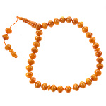 0073411 /30,7гр ЧЕТКИ ЯНТАРНЫЕ мусульманские 33 зерна (пейзаж)