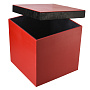 Подарочная упаковка из экокожи красная 24х24х24 см, фотография 2. Интернет-магазин ЛАВКА ПОДАРКОВ