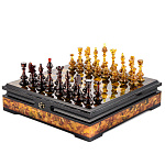 0068344 ЯНТАРЬ Шахматы "Африка"  доска  40*40см фигуры "Африка" 