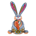 0065918  ХОХЛОМА Сувенир СИМВОЛ ГОДА "УШАСТНЫЙ КРОЛИК" 