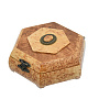 Шкатулка из карельской березы шестигранная, фотография 1. Интернет-магазин ЛАВКА ПОДАРКОВ