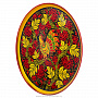Деревянное панно-тарелка с росписью. Хохлома, фотография 3. Интернет-магазин ЛАВКА ПОДАРКОВ