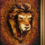 Янтарная объемная картина "Лев - царь зверей" 100х80 см, фотография 4. Интернет-магазин ЛАВКА ПОДАРКОВ