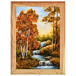 Картина янтарная "Пейзаж №3" 21х15 см