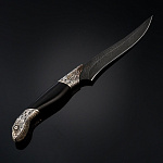 0020353 Оружие сувенирное НОЖ "АСПИД-М"дамаск,серебрение в П/У Авторская работа