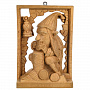 Деревянное резное панно "Гном" 31,5х24 см, фотография 3. Интернет-магазин ЛАВКА ПОДАРКОВ