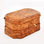 0032993/180*120*95мм Нат.дерево Кап ШКАТУЛКА ВОСЬМИГРАННАЯ  с замком