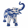 Скульптура "Слон". Гжель, фотография 2. Интернет-магазин ЛАВКА ПОДАРКОВ