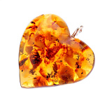 0052196 Янтарь ПОДВЕСКА СЕРДЕЧКО