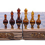 Шахматы складные с инкрустацией и фигурами из янтаря 28х28 см, фотография 7. Интернет-магазин ЛАВКА ПОДАРКОВ