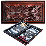 0078143 Нат.дерево НАРДЫ "ТИГР" 50*25см