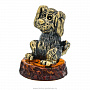 Статуэтка с янтарем "Собака - не слышу", фотография 5. Интернет-магазин ЛАВКА ПОДАРКОВ