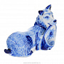 Фарфоровая статуэтка "Собака с тапком". Гжель, фотография 2. Интернет-магазин ЛАВКА ПОДАРКОВ