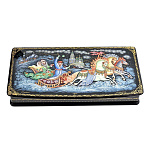 0044204/17*7 Лаковая миниатюра Шкатулка "Тройка"  17*7м (315)