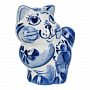 Статуэтка "Котик". Гжель, фотография 1. Интернет-магазин ЛАВКА ПОДАРКОВ