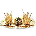  Златоуст Чайный набор"Золотая лилия" (в футляре) авт.Белых 00939