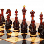 Шахматы деревянные с инкрустацией и фигурами из янтаря "Готика", фотография 2. Интернет-магазин ЛАВКА ПОДАРКОВ