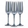 Набор из 3 бокалов для шампанского "Черное море" 175 мл, фотография 1. Интернет-магазин ЛАВКА ПОДАРКОВ