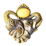 0045337/1816.4 Брошь Слоны Индия (белый)