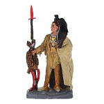 0042666-тонир Ол.миниатюра Серия Индейцы"Вождь пауни Парискаропа"арт.222