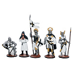 200176 Оловянная миниатюра Набор солдатиков ТЕВТОНСКИЕ РЫЦАРИ (5 фигур)