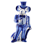 /27см-кобальт Гжель ШТОФ "Мышь-Лорд"в кобальте 