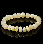 0058908 БРАСЛЕТ НЕФРИТОВЫЙ Нефрит белый, мелкая галтовка