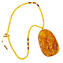 Кулон из натурального янтаря "Старый", фотография 1. Интернет-магазин ЛАВКА ПОДАРКОВ