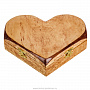 Деревянная шкатулка "Сердце". Карельская береза, фотография 1. Интернет-магазин ЛАВКА ПОДАРКОВ