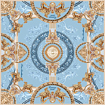 500025 Сувенирный платок "Жемчужина Крыма", 90*90, 70% шёлк 30% вискоза МД Нины Ручкиной