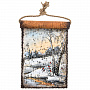 Картина на бересте "Снегири" 22х16 см, фотография 1. Интернет-магазин ЛАВКА ПОДАРКОВ